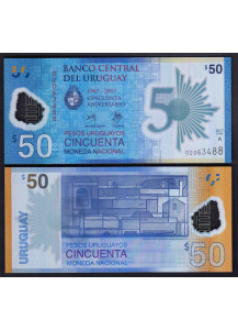 URUGUAY 50 Pesos 2017 (2018) Polymer Fds